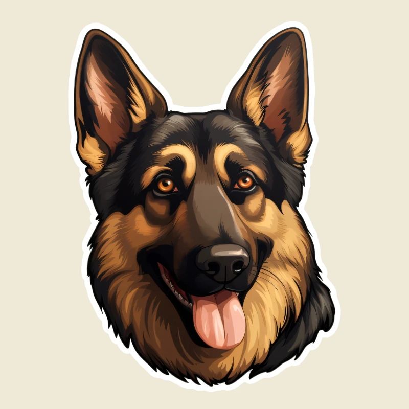 German Shepherd Head