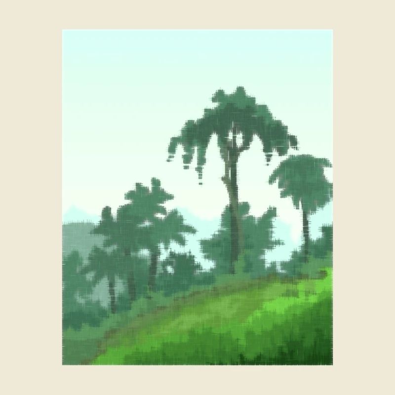 Palm trees on canvas
