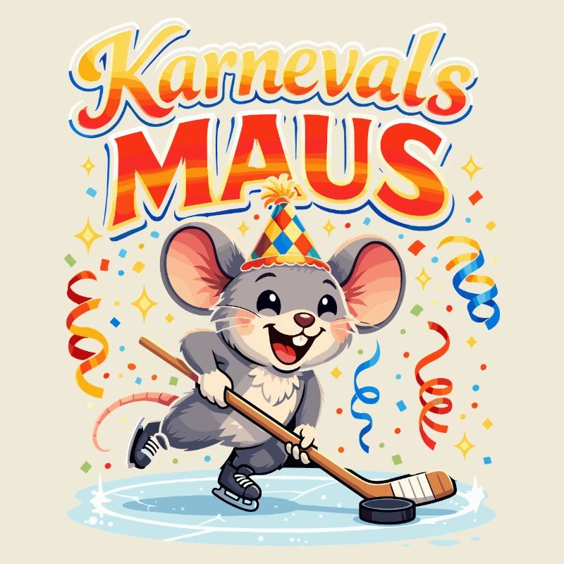 karneval maus kostüm Eishockey 