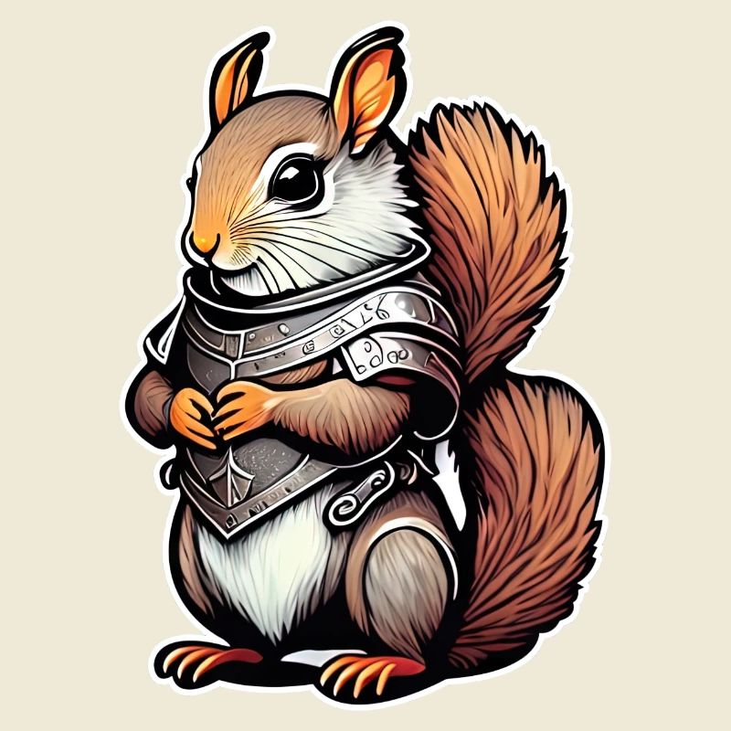 Krieger-Eichhörnchen Illustration
