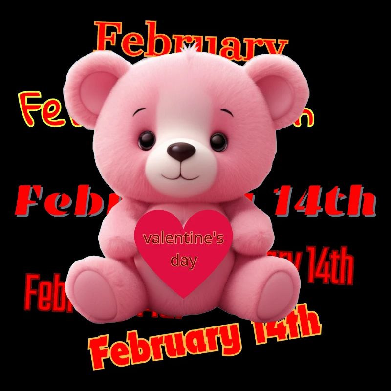 Teddy bear with heart for St. Va's Day