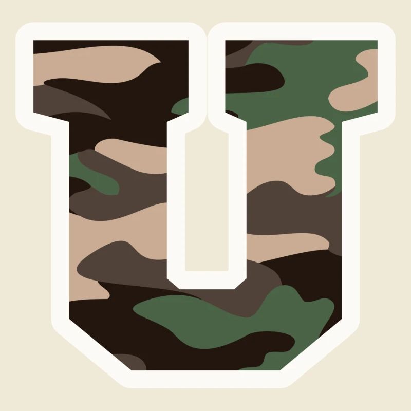 Buchstabe U Militärtarnung - Geschenkidee
