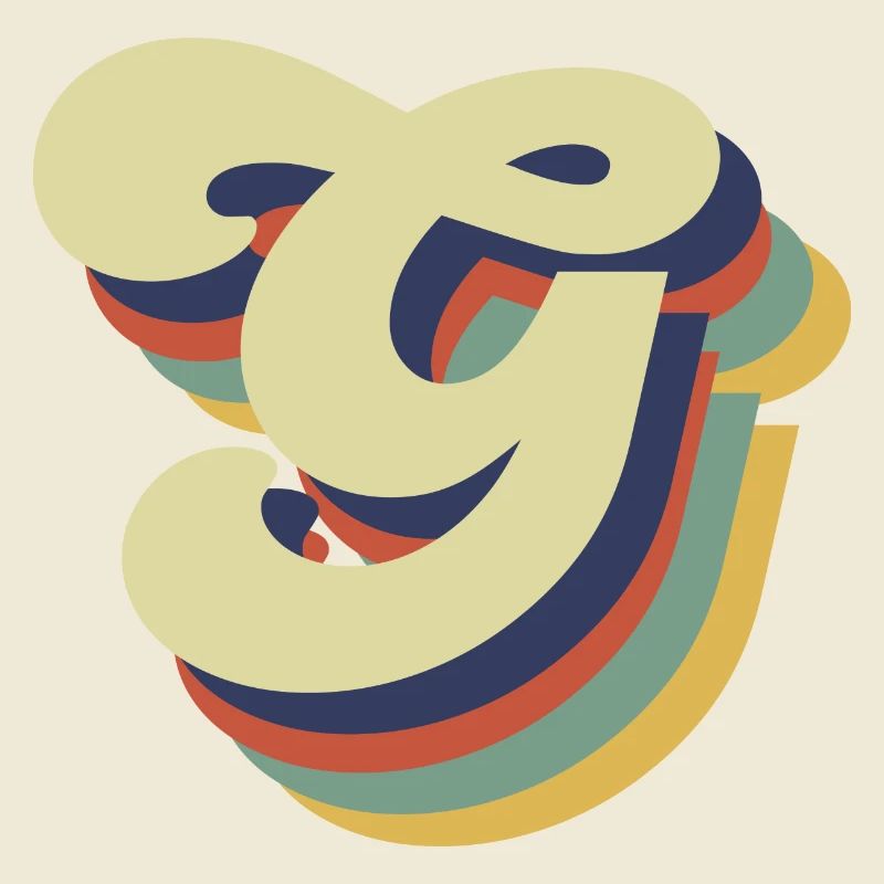 Retro-G-Buchstabe