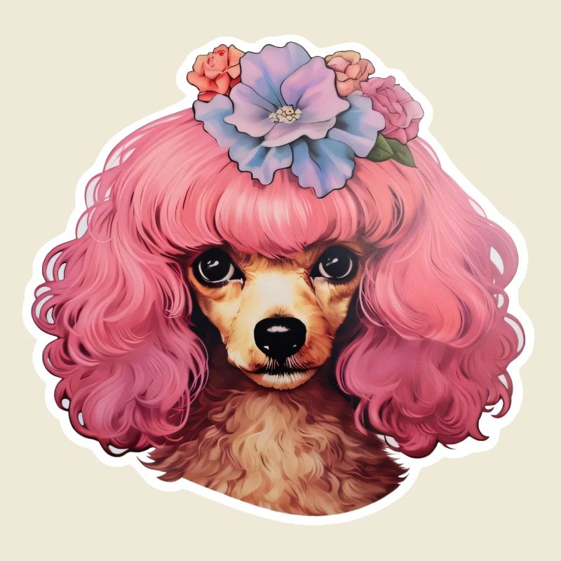 Caniche décoré