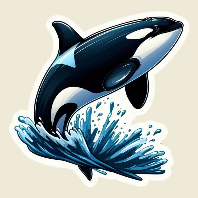 jumping orca