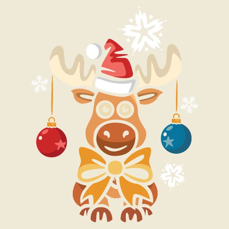 Orignal de Noël avec chapeau et arc