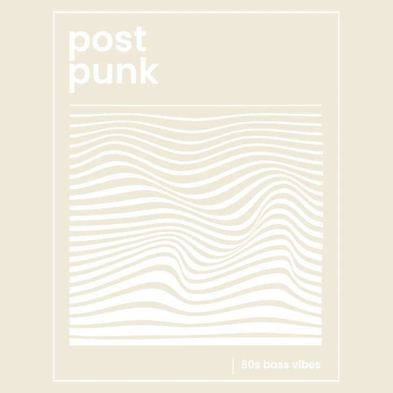 Post Punk Wave Pattern Poster