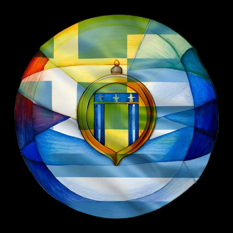 Ornement de drapeau grec fabriqué à la main
