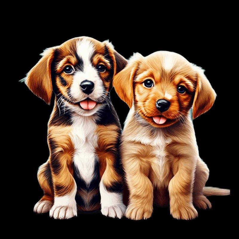 Chiots de chien I Deux chiots mignons chiots chemise
