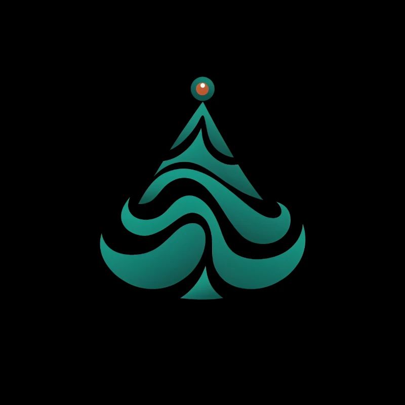 Tannenbaum Christbaum oder Weihnachtsbaum Emblem