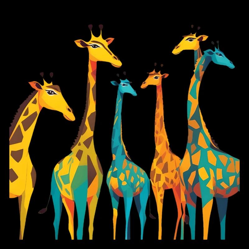 Bunte Giraffen