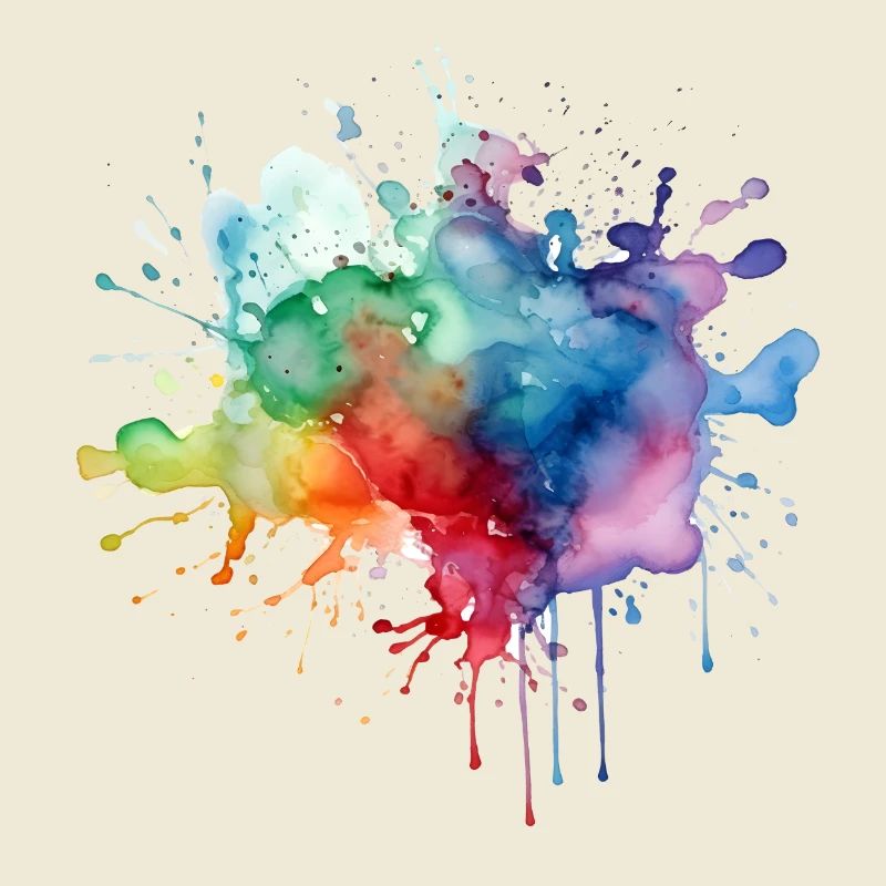 Wasserfarben Splash Spritzer Farbenfroh Acryl