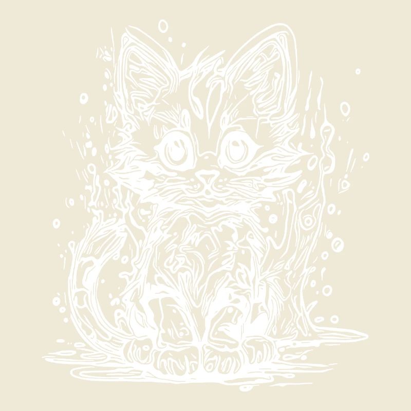 Mignon petit chat du chat poté dans le style graffiti