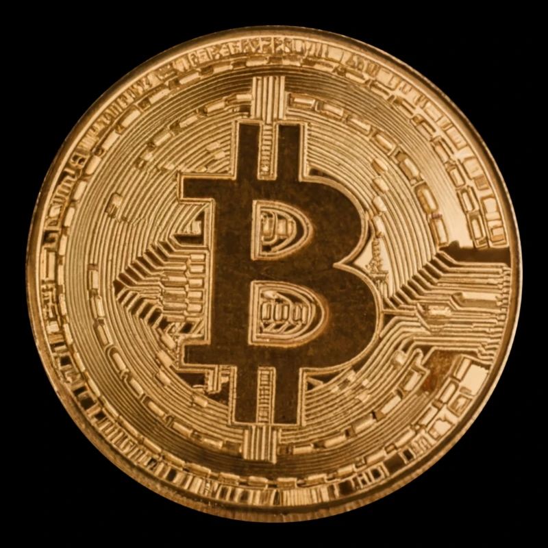 Button "BITCOIN"-Design, Logo, Aufkleber, Magnet
