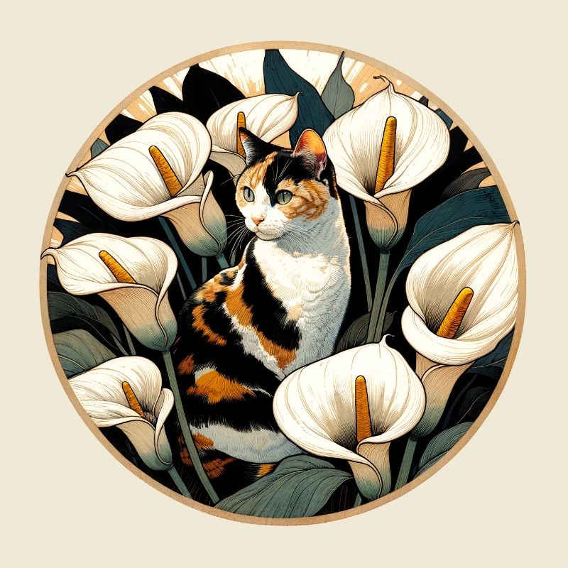 Calla Lily Calico Cat
