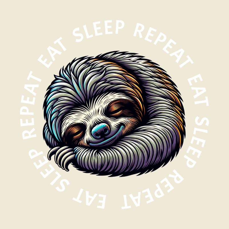 Faultier Eat Sleep Repeat