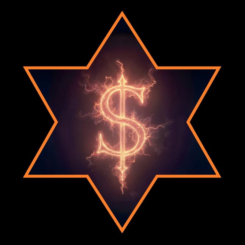 Signe de dollar brûlant