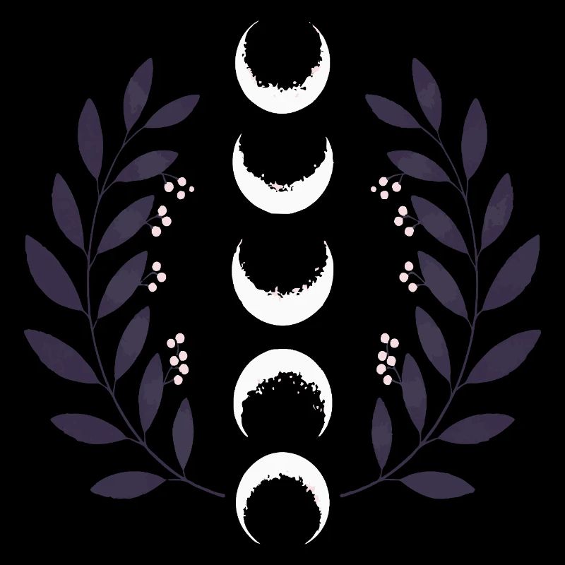 Phase de lune céleste BOHO Fleurs sauvages Zodiaque Sorcière