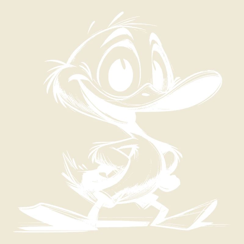 Bébé canard avec dessin de coup de bec géant