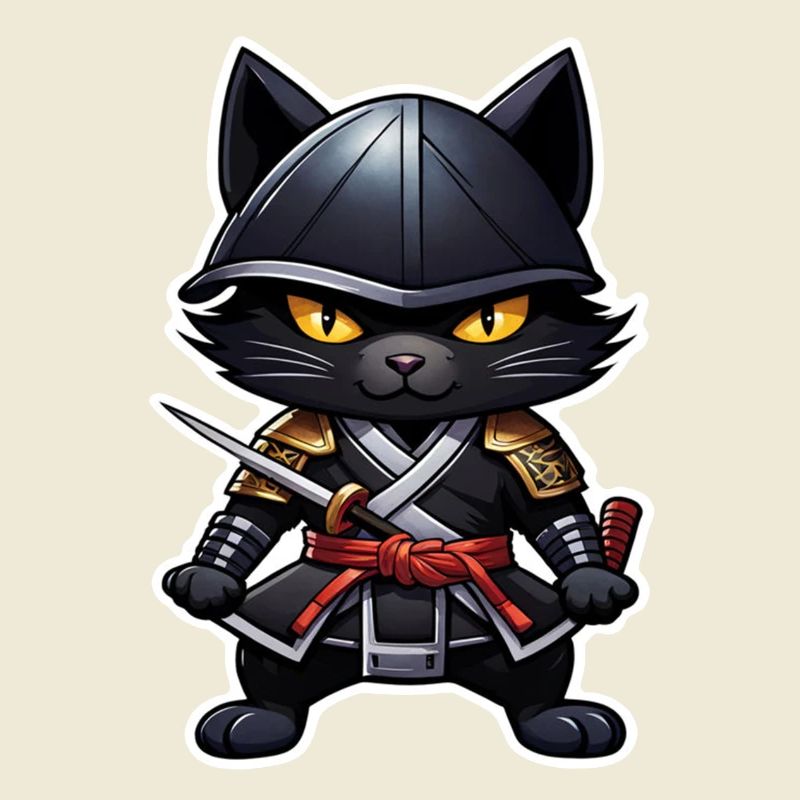 Ninja Cat - Samurai Kitten