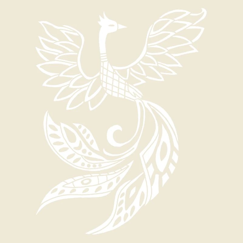White phoenix bird