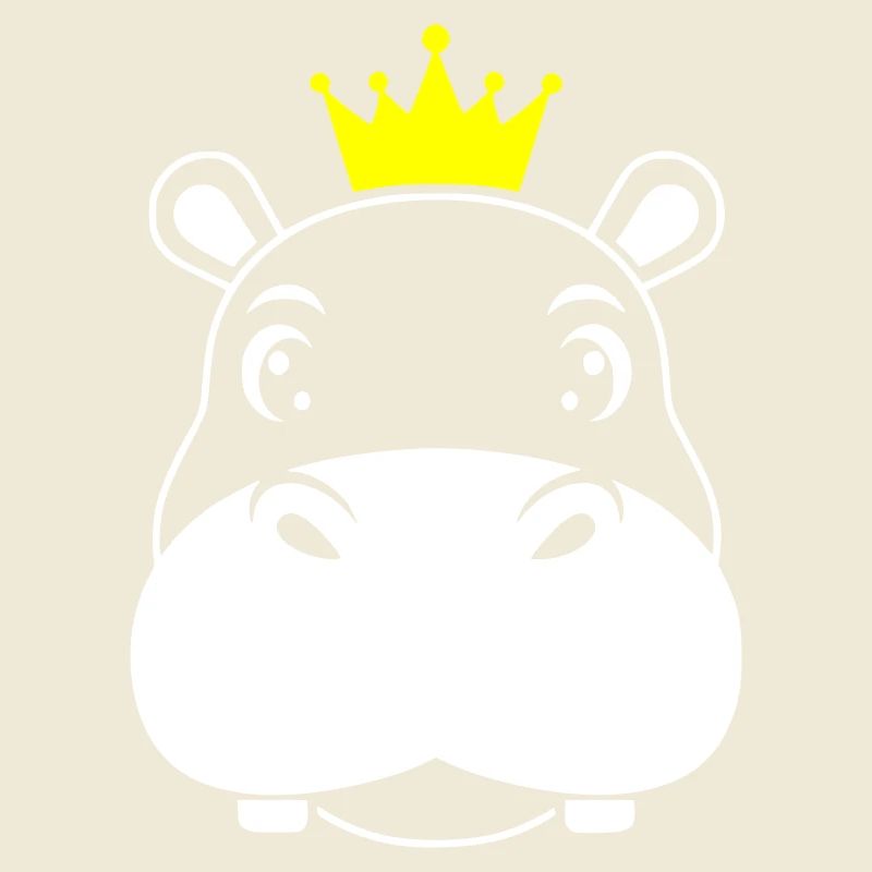 Nilpferd König Krone Prinz Vektor