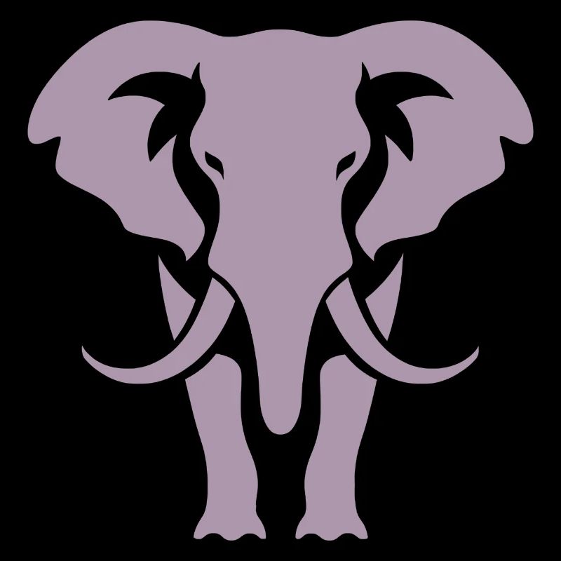 Silhouette d’éléphant Logo blanc