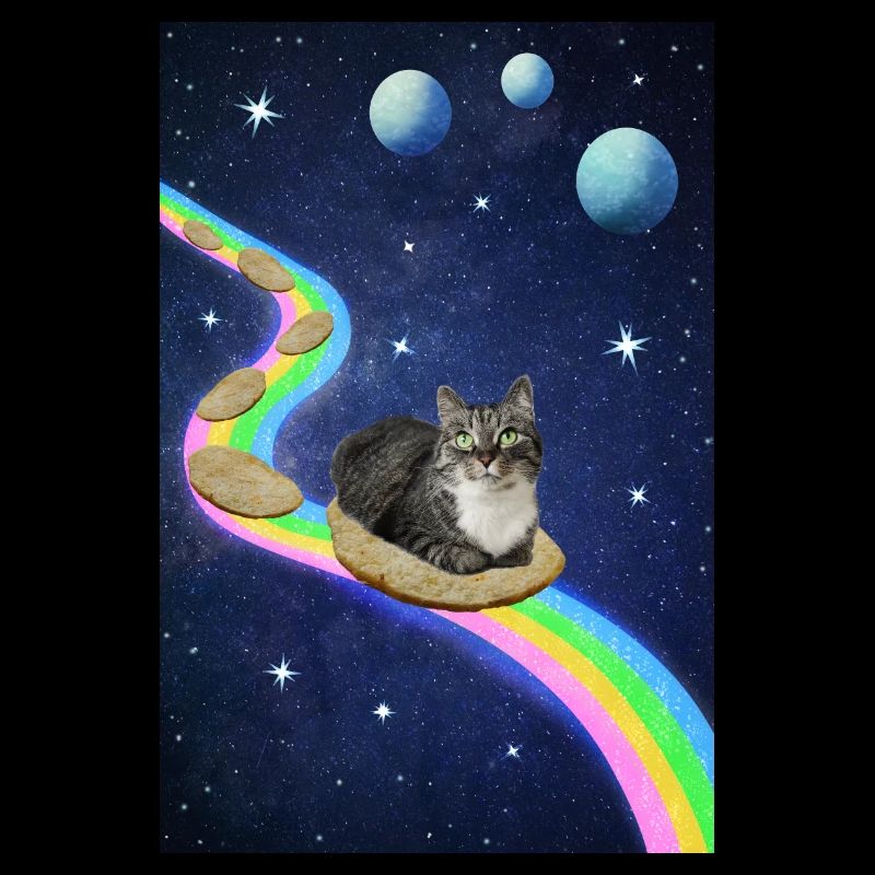 Chat mignon dans l’espace