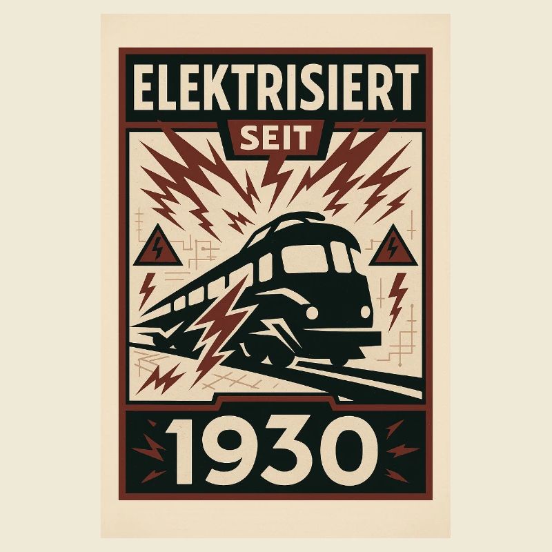 Electrified Electricity Railway 1930 Railway Train Express