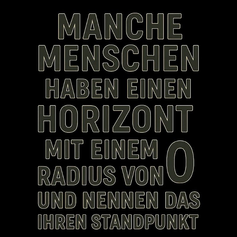 Nullradius-Horizont Standpunkt Spruch