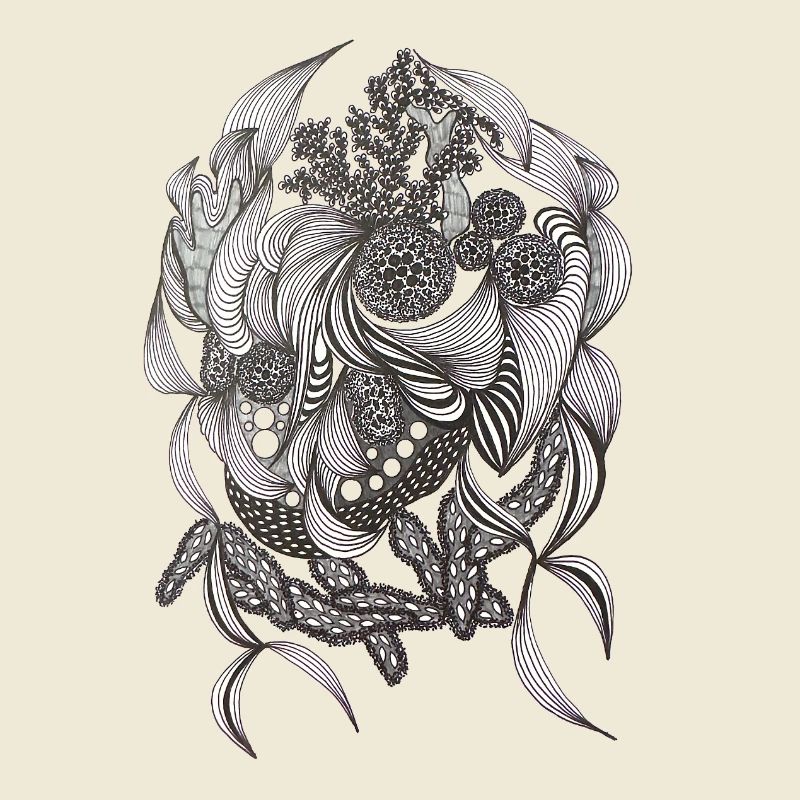 Black and White Flora Pattern