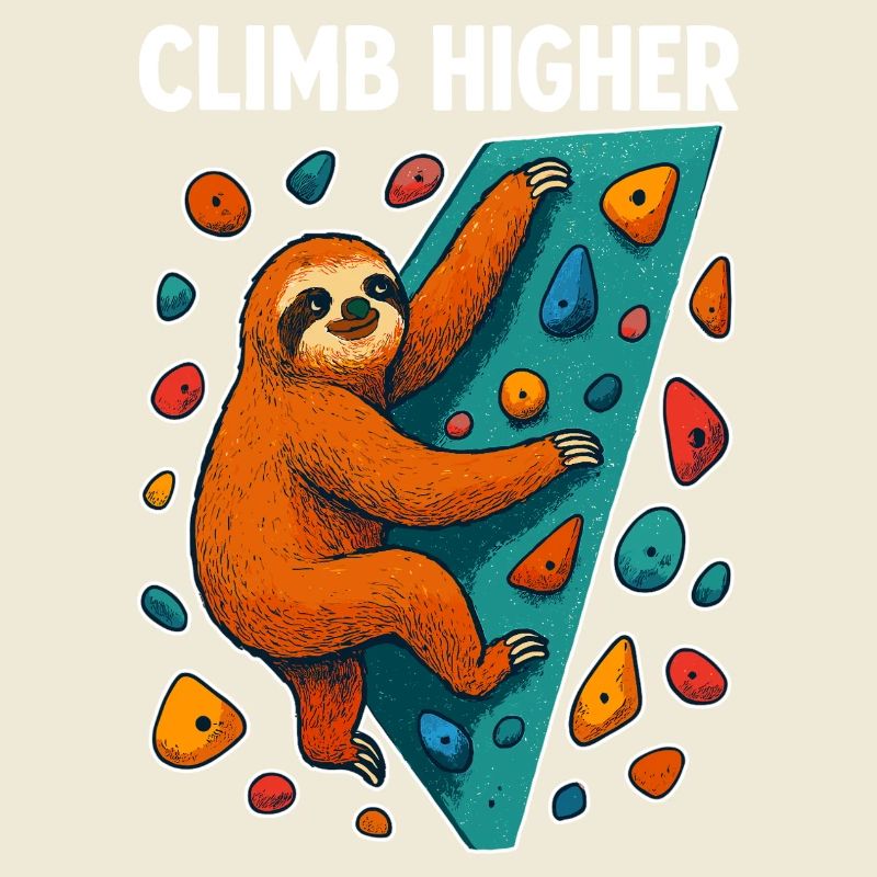 Bouldering Sloth Climbing Gift