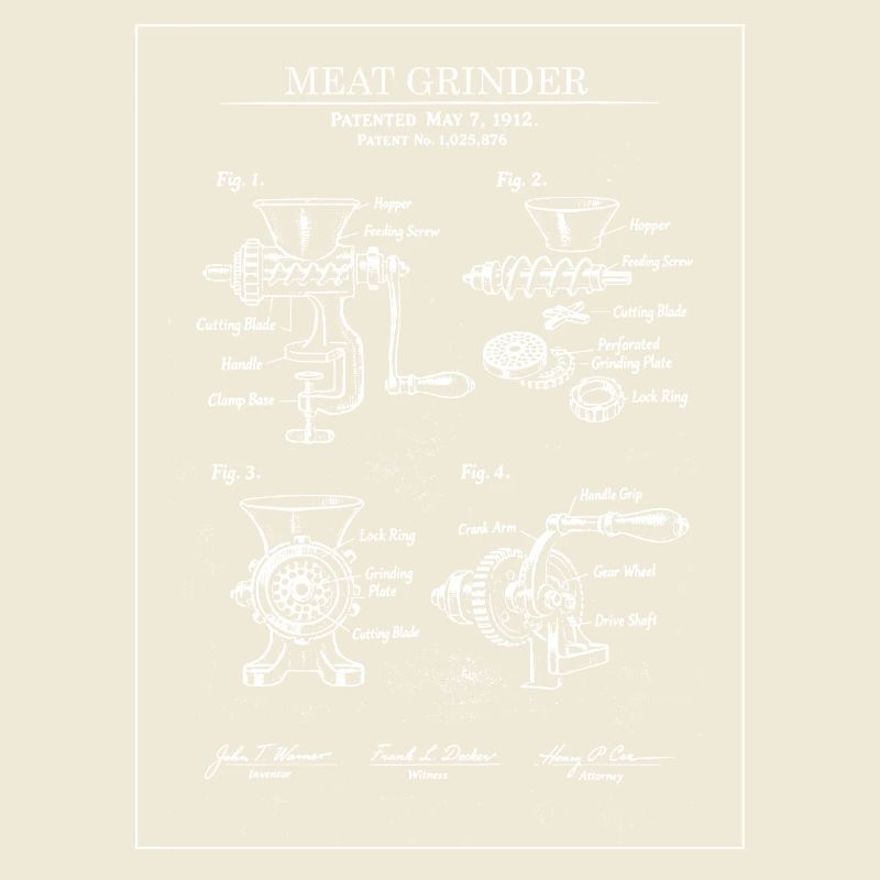 Schéma de plan du broyeur à viande