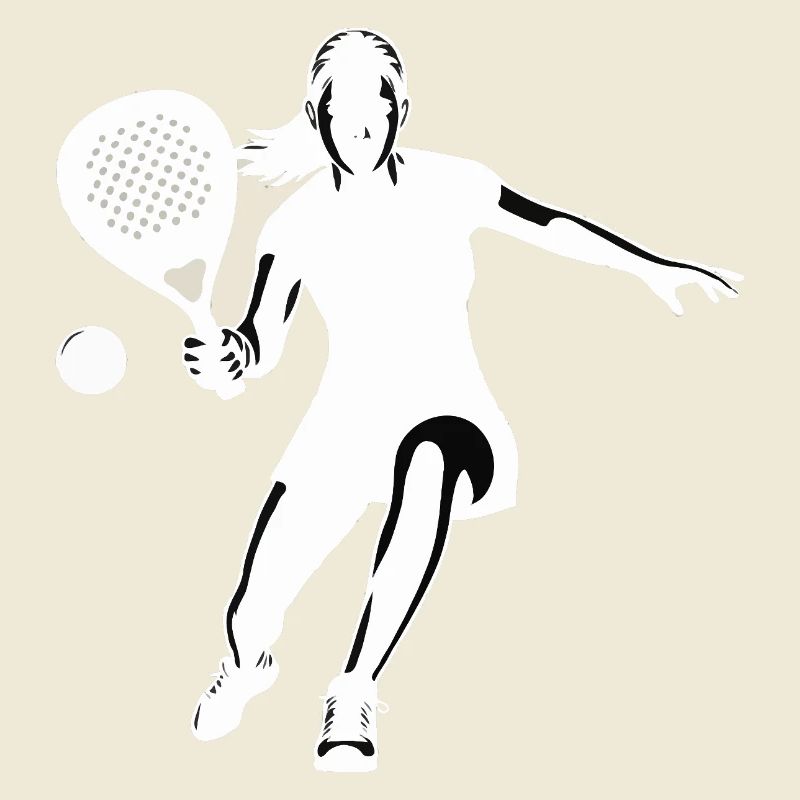 Padel player front white