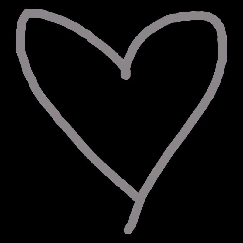 Coeur gris idée cadeau amour amoureux