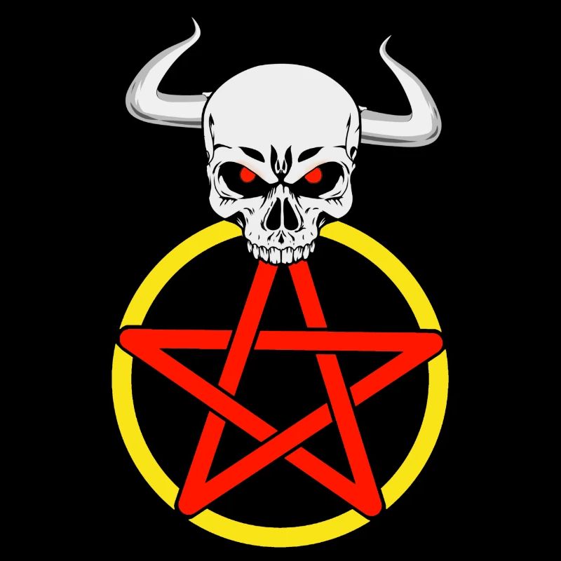 Satan Satanic Devil Pentagram Horns Horror