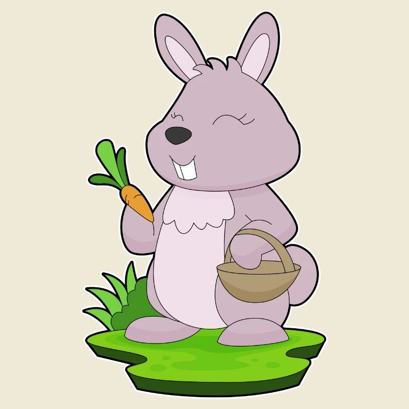 Panier de carottes de lapin