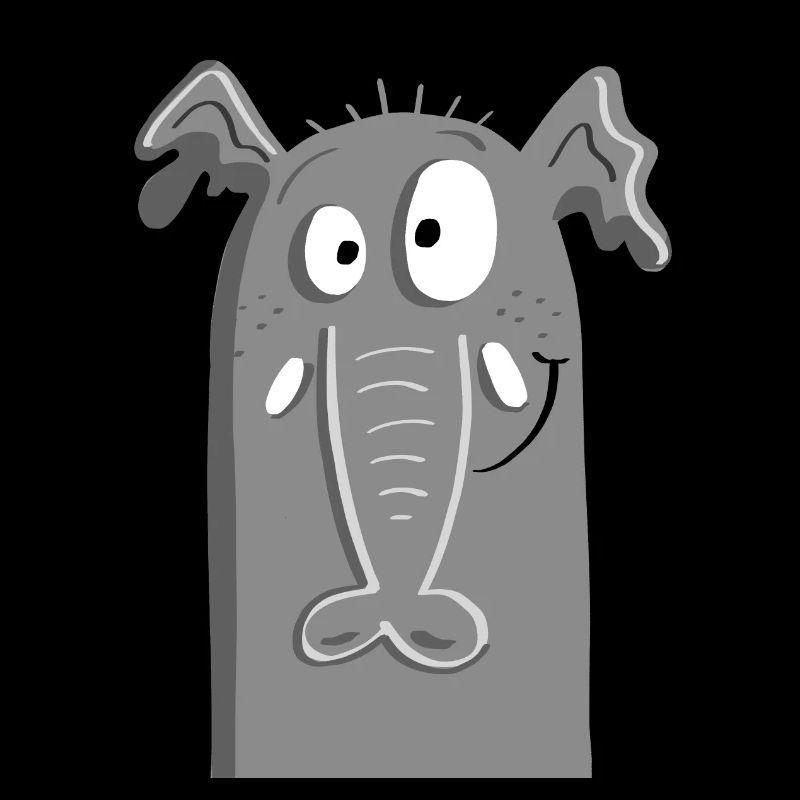 Éléphant cool I éléphant visage I Cartoon