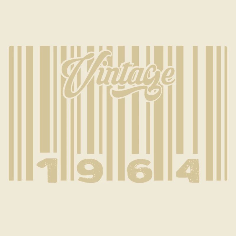 Vintage 1964 Barcode 1964: Year 2025.