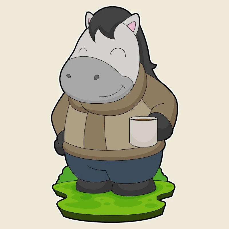 Tasse de café de cheval