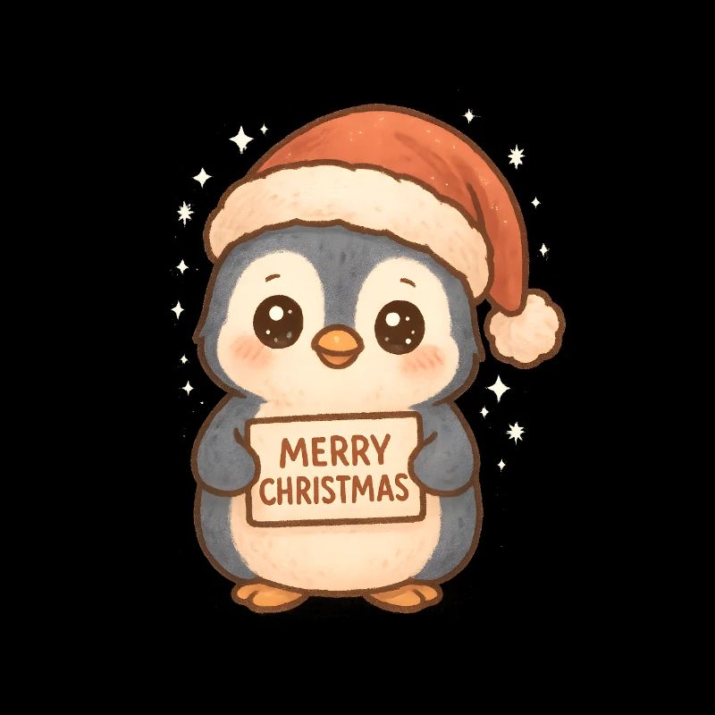 Schneepinguin Weihnachtsgruß