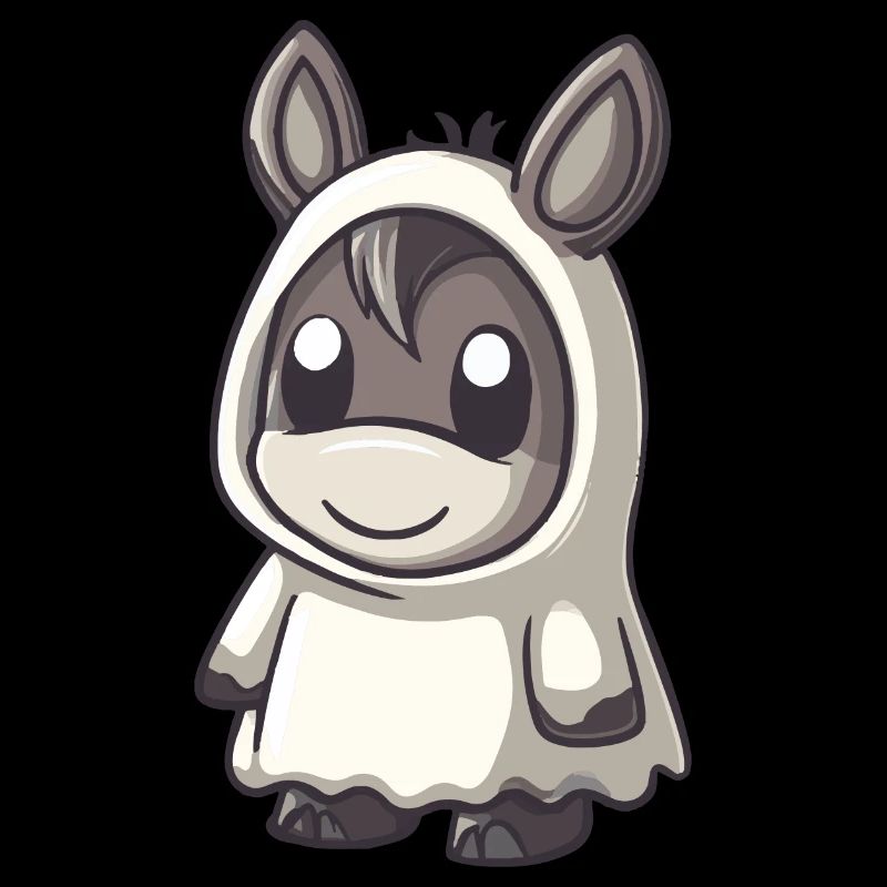 Esel Halloween Comic Geist