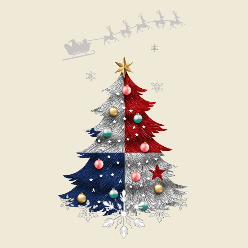 Christmas tree with Panama flag