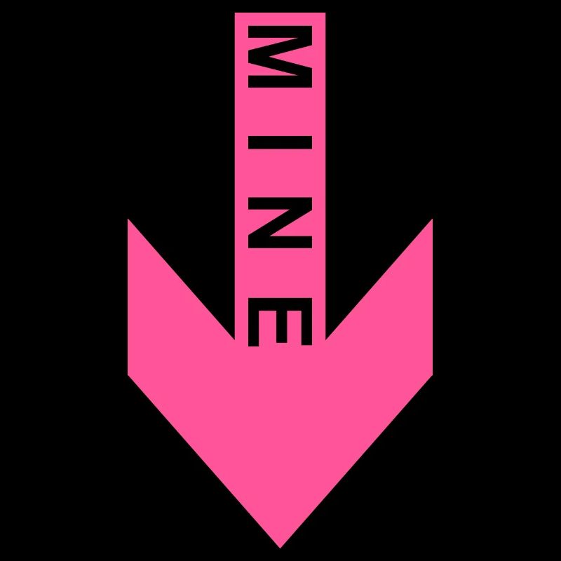 Mine flèche rose en bas