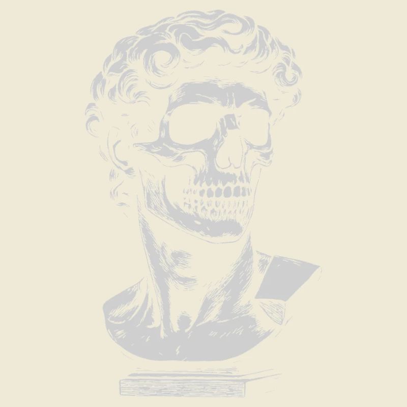 Illustration du buste de crâne de David Michelangelo