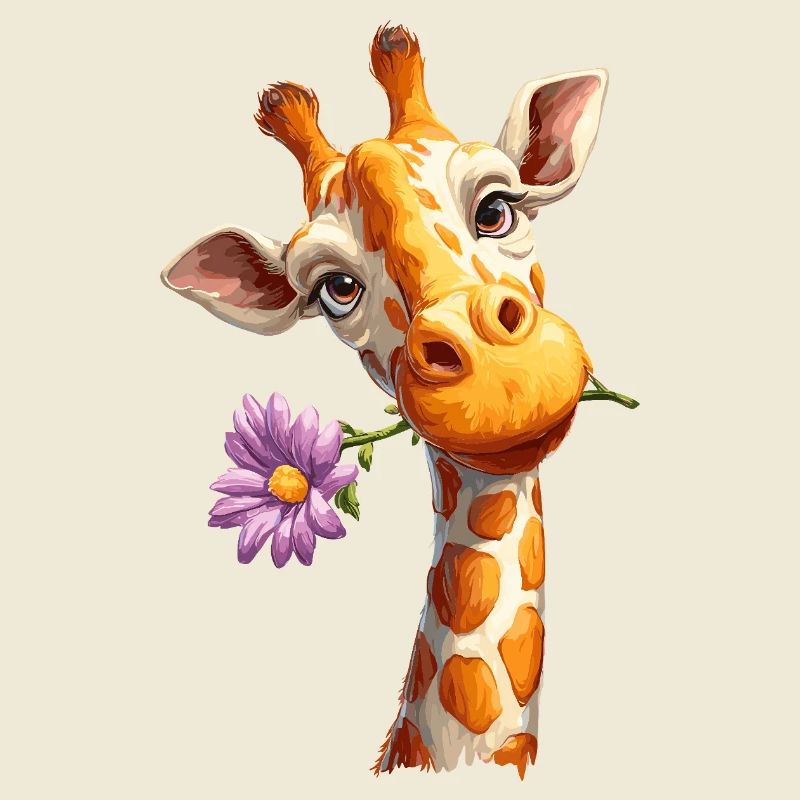 Girafe à fleur
