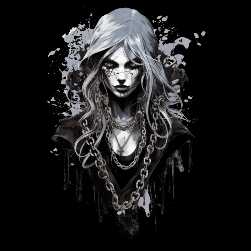 Gothic Beauty Rose Queen Illustration