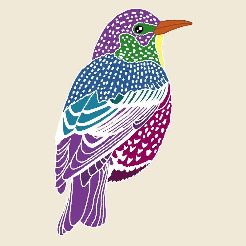 Mehrfarbiger Vogel