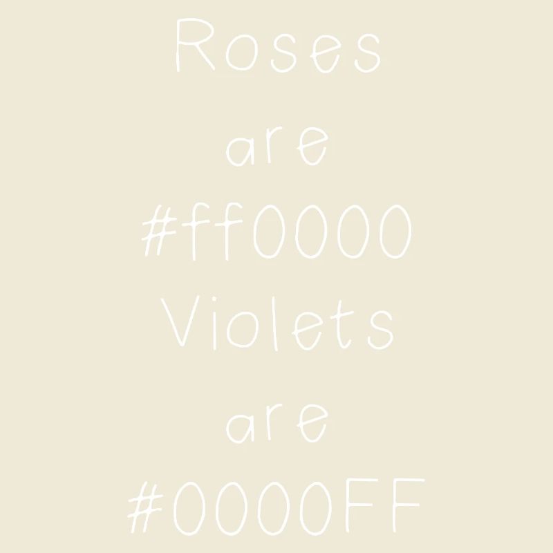 Hex color code joke for developers, coders and web...