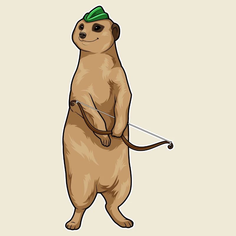 Erdmännchen Bogenschütze Bogen